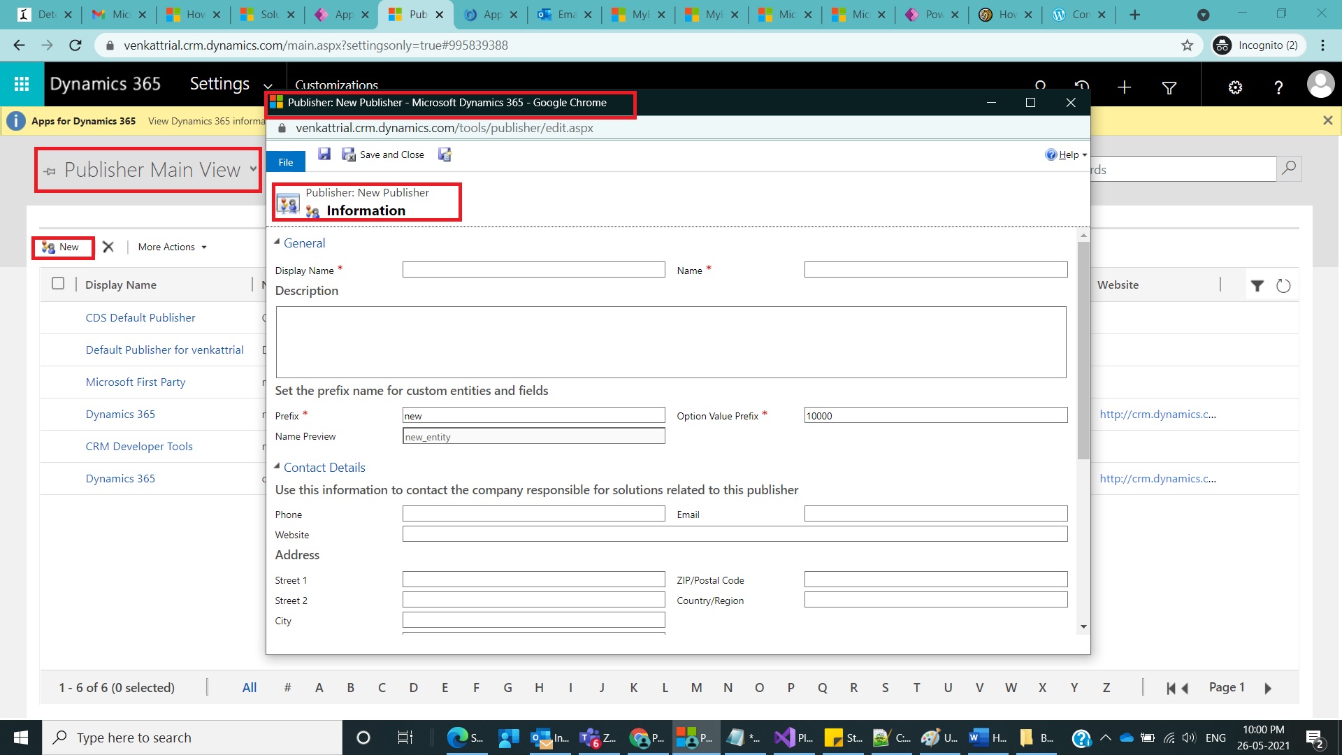 Back to Basics #4 : How to create a Publisher in Dynamics 365 CRM ...