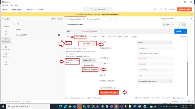 Back to Basics # 20: Connect Dynamics CRM with Postman Tool Environment ...