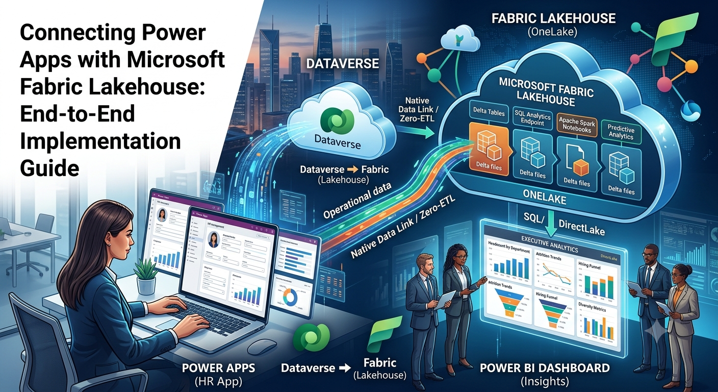 Power Apps Fundamentals + Microsoft Fabric Integration Series #3:Connecting Power Apps with Microsoft Fabric Lakehouse: End-to-End Implementation Guide