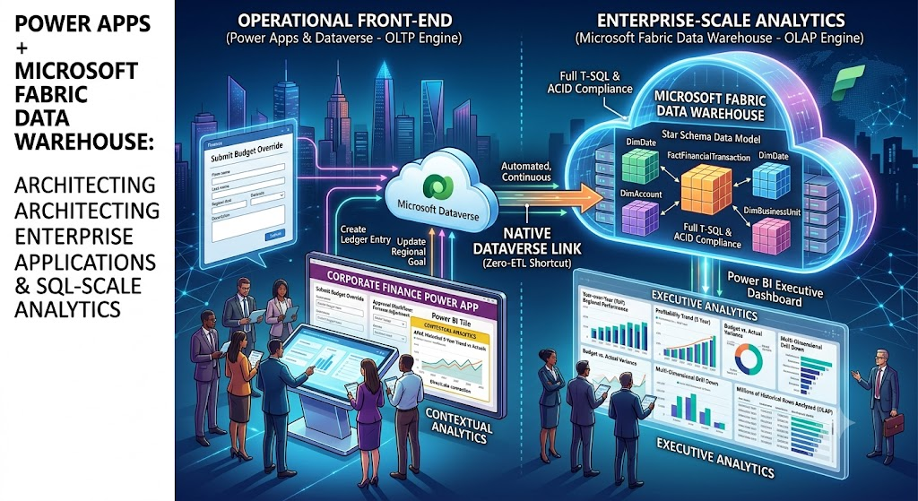 Power Apps Fundamentals + Microsoft Fabric Integration Series – Article 5 Power Apps + Microsoft Fabric Data Warehouse: Architecting Enterprise Applications & SQL-Scale Analytics